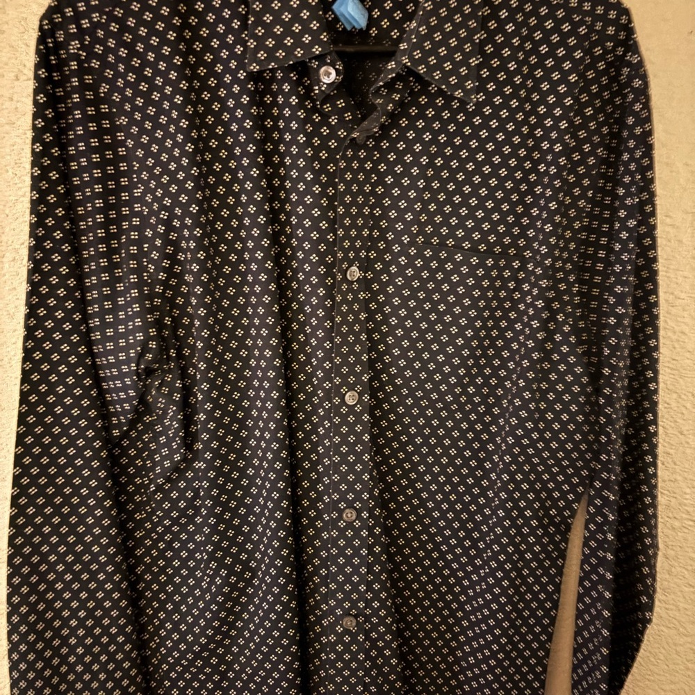 Banana Republic Black and White Polka Dot Casual Shirt
